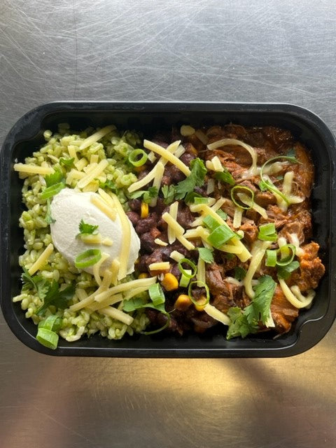 Mexican pulled beef bowl (GF)